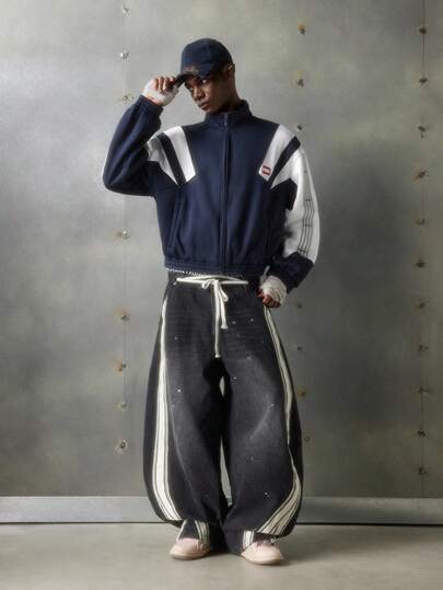 NEON BLANC 男士休闲百搭撞色拼布夹克