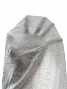 SHEIN Essnce 女款休閒寬鬆風弧形下擺長袖T恤上衣 - 灰色 - 查看 8