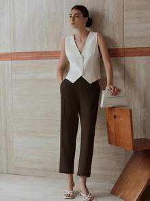 MOTF PREMIUM SLANT POCKET TAPERED LEG PANTS - Coffee Brown - View 6