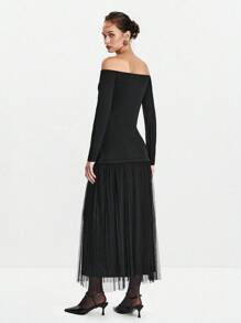 Lumivelle Vestidos largos de mujer para Halloween - Negro - Ver 2