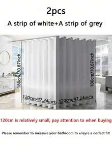 纯色防水浴帘 - 复古浴室装饰，秋季美学，波西米亚风格，可爱的返校必备品，大学宿舍配件，涤纶内衬，防潮，易清洁