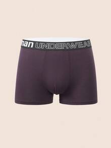 Manfinity Underwear&Sleepwear Basics 4pcs/Pack Men's Letter Elastic Waistband Breathable Boxer Briefs - Multicolor - View 6