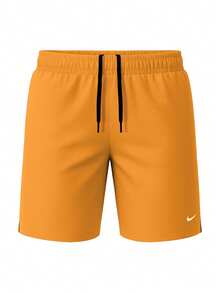Nike Men's Drawstring Waist Loose Casual Swim Trunks - Orange - View 4