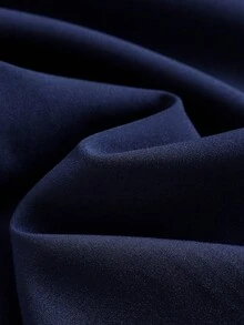 Girlism Teen Girls Bodysuits & Jumpsuits Navy Pleated Wide Leg Loose Jumpsuit With Belt, Casual Style,/Fall,Winter/Y2k,Halloween/Back To School Outfits/First Day Of School Outfit/Halloween,Glowmode,Fall,Winter,Autumn - Navy Blue - View 5