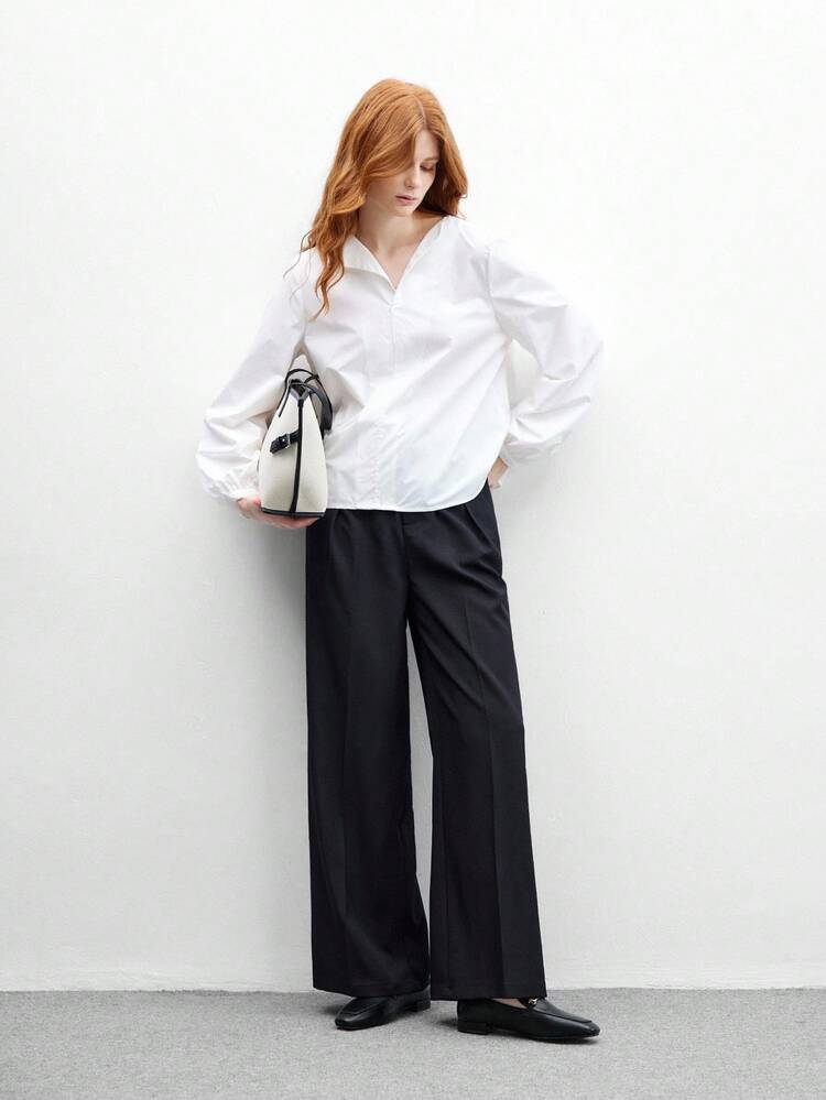 CUCCOO BIZCHIC Women's Square Toe Flat Low Heel New Style Black Comfortable Versatile Slip-On Loafers, Black Lightweight Casual Flats For Women, Suitable For Commuting For Christmas Spring Shoes