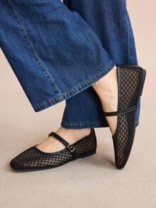 Rosivie 女士圆头复古芭蕾风格黑白撞色玛丽珍高跟鞋，休闲春季穿搭 - 黑色 - 查看 7