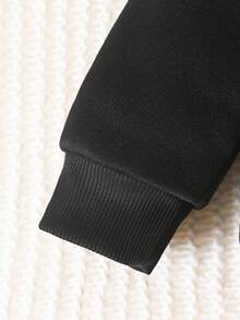 SHEIN Playful Pals Baby Boy Numeric Print Hoodie And Pants Set, Suitable For Infant Boys To Wear In Autumn, Spring And Winter Fall - Red - View 8