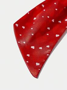 TOM & JERRY X SHEIN 1 Set Women's Fashion Elegant Heart Print Bow Hair Clips, Ideal Gift Choice - Multicolor - View 4