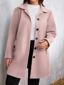 Plus Size Women Long Sleeve Single-Breasted Pocket Casual Jacket Fall Winter Cloth For Women Autumn