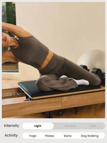 GLOWMODE 31英寸 Softy Velvaire 超高腰弧形缝线喇叭紧身裤 低冲击瑜伽日常穿着