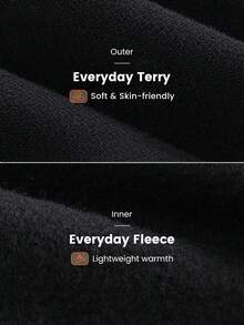 GLOWMODE 30'' Everyday Fleece Be Comfy Oversized Fit Adjustable Drawstring Waist Basic Joggers With Side Pockets Daily Casual - Black - View 5