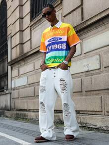 PAVTROS Quần Jeans Denim Nam Mùa Hè Màu Trắng, Phong Cách Đường Phố, Nhiều Nút, Thiết Kế Độc Đáo - trắng - Xem 3