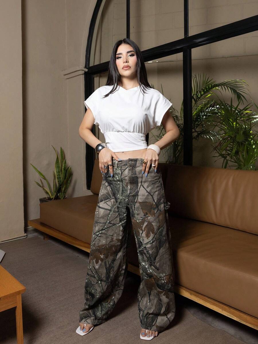 Steff Loaiza Women's Summer Western Wear Boho Going Out Fashion Solid Color Batwing Sleeve Cropped White T-Shirt,Rave Top