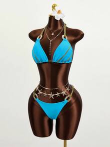 Zestiva 夏季沙灘鏈狀三角比基尼套裝