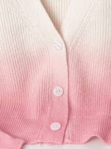 GlowEve CURVE 春季浪漫渐变粉色针织开衫 - 彩色 - 查看 5