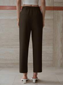 MOTF PREMIUM SLANT POCKET TAPERED LEG PANTS - Coffee Brown - View 2