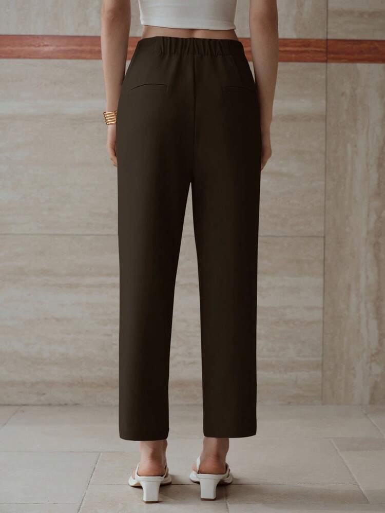 SLANT POCKET TAPERED LEG PANTS