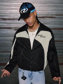 AXEPEAK Áo khoác nam tay dài dáng rộng, thoải mái, thời trang mặc hàng ngày, mùa thu, mùa đông - Nhiều màu - Xem 4