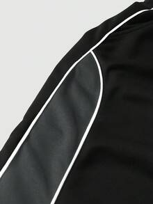 Manfinity EMRG 男士休闲百搭撞色拼布运动裤 - 彩色 - 查看 5