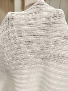 SHEIN 孕妇纯色长袖裹身式哺乳毛衣