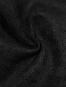 Rafferiza 女式纯色仿麂皮双排扣侧袋常规夹克 - 黑色 - 查看 5