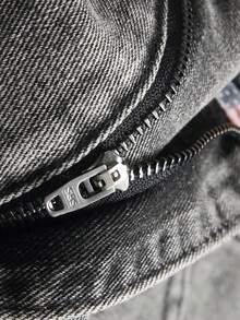 Chillumni 大码男士休闲宽松破洞口袋牛仔短裤，emo 风格