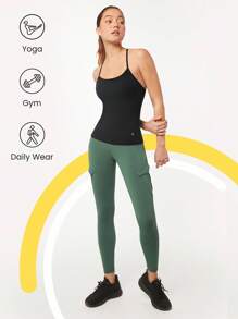 GLOWMODE FeatherFit™ Y-Back Hip Length Tank - Black - View 4