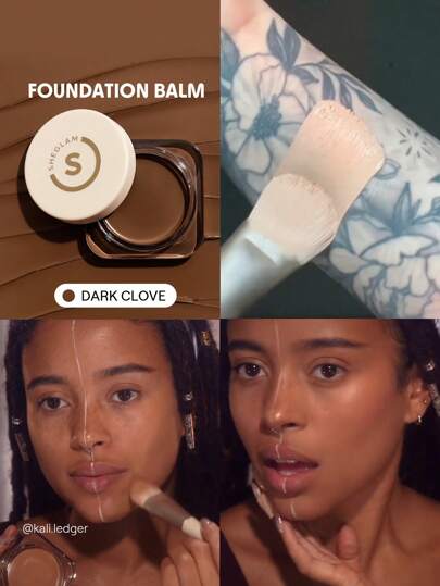 SHEGLAM 全遮瑕粉底膏-深丁香 持久無瑕保濕粉底 控油 色彩校正 遮瑕膏 無毛孔 遮瑕 不油膩 不結塊 更柔滑的粉底霜 粉底 品牌 美容 化妝 化妝品 適合女性與女孩 完美搭配冬季春季 Y2K 時尚 流行 生日 情人節禮物 假期 派對準備就緒 最佳顏色