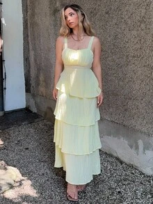 Jeta Ari Robe d'été avec volant pour femmes