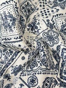SHEIN Frenchy Women's Floral Print Front Tie Cap Sleeve Fashion Winter Jacket Casual - Multicolor - View 8