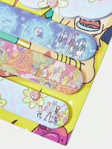 Rick and Morty X SHEIN Colorful Cartoon Figure Graphic Cute Memo Pad - Yellow - View 4