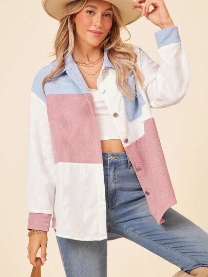 Coeurva Cut And Sewn Drop Shoulder Jacket Western Style Women's