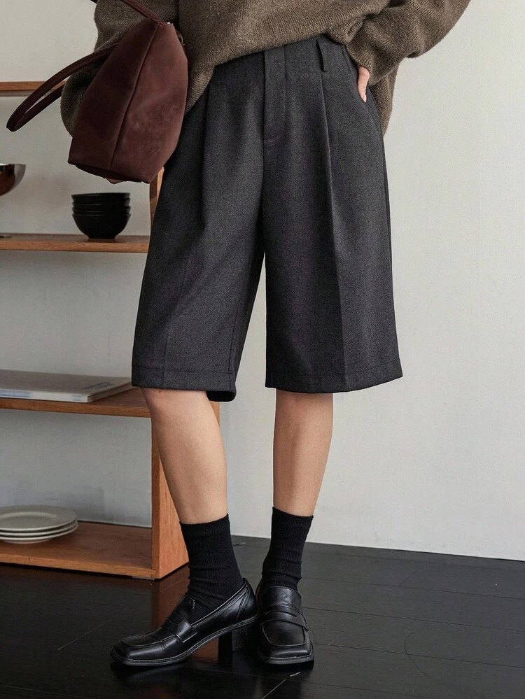 Women's Loose Business Casual Shorts, Suitable For Office, Commuting, And Outdoor Work, Autumn