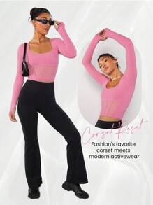 GLOWMODE FeatherFit™ Áo nịt ngực Hiệu ứng Gầy Áo - Hồng - Xem 7