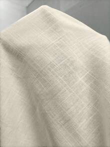 EMERY ROSE 女士纯色 3/4 袖单排扣休闲宽松衬衫纽扣衬衫女士夏季衬衫女士亚麻衬衫亚麻纽扣衬衫女士超大亚麻衬衫 - 杏色 - 查看 7