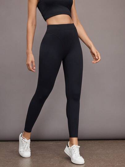 Activina Leggings sin costuras de cintura alta de unicolor para mujer
