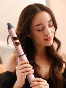 Teckwe 25 毫米粉色卷发器，2 级温度快速加热适合家庭和旅行 - 英国插头 - 粉色 - 查看 3