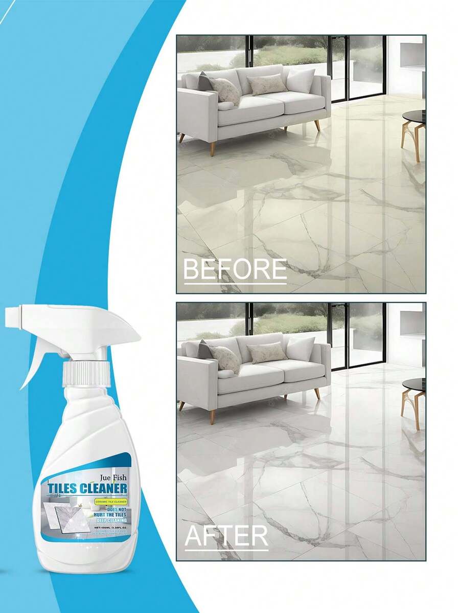 SHEIN 1pc 3pcs Tile Cleaner, Bathroom Tile Floor Marble Bright Strong Dirt Remover