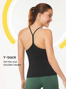 GLOWMODE FeatherFit™ Y-Back Hip Length Tank - Black - View 5