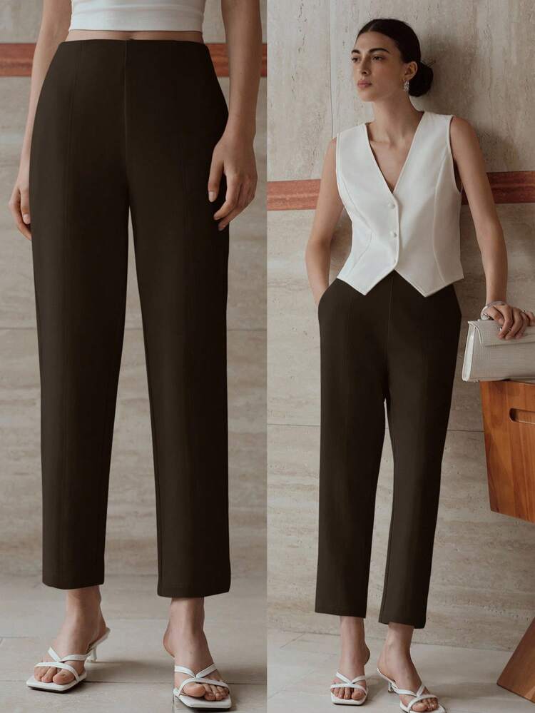 SLANT POCKET TAPERED LEG PANTS