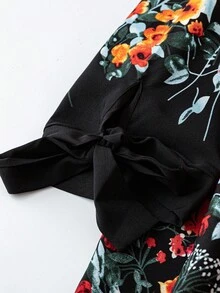 EMERY ROSE 大码休闲花卉印花缺口领衬衫 - 彩色 - 查看 4