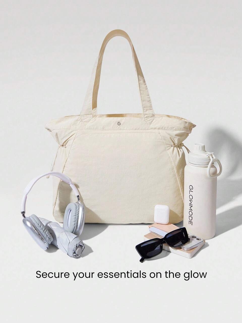 18L NylonZipper Pocketed Tote Bag Beach Travel Daily Casual Travel Bag Fall Winter