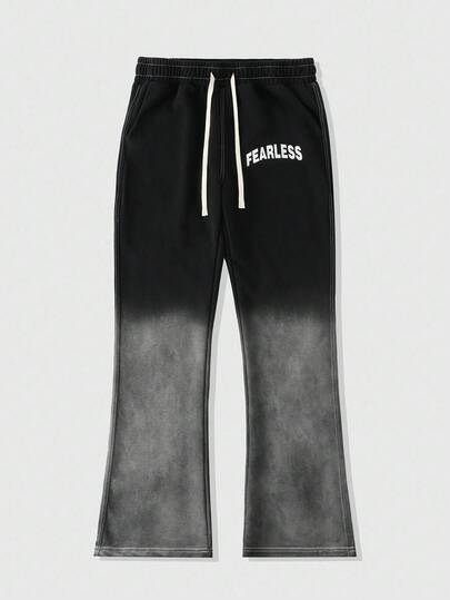 Street Life Men's Ombre Washed Layered Flare Pants, Fall