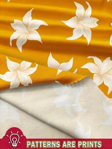 EMERY ROSE Casual Floral Print Loose V-Neck Women Blouse, Suitable For Spring And Autumn And Winter Chic Blouses For Women