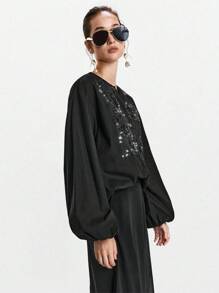 Lumivelle Halloween Women Blouses Fall Cloth For Women - Black - View 7