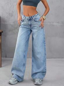 EURMUSE Low Waist Push Up Loose Casual Straight Leg Jean Women S Outfits Work Outfits For Women Set Womens Women S Clothes Women Summer Clothing Women S Bottoms Woman S Summer Clothes