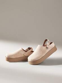 Solecia 女士休闲厚底鞋，秋冬季 - 杏色 - 查看 6