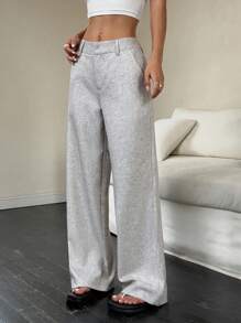 Flirla 女式简约时尚通勤高端百搭长裤