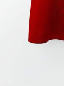 INAWLY 大码女式缎面纯色宽松休闲吊带背心 - 紅色 - 查看 4