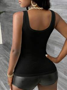 New Solid Color Sexy Slimming Fashion V-Neck Pleated Women's Suit Tank Top - Multicolor - View 5